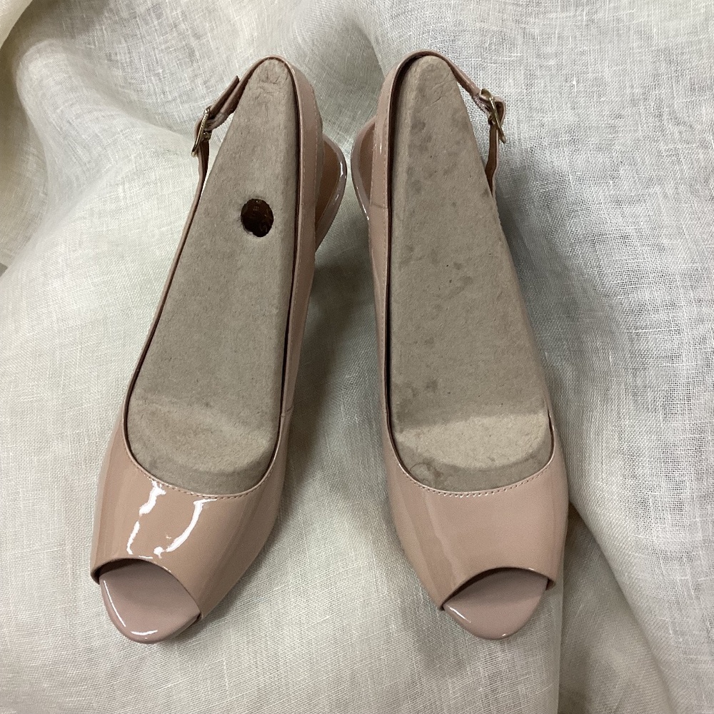 Clark’s Florine Senna Peep Toe Patent Heels